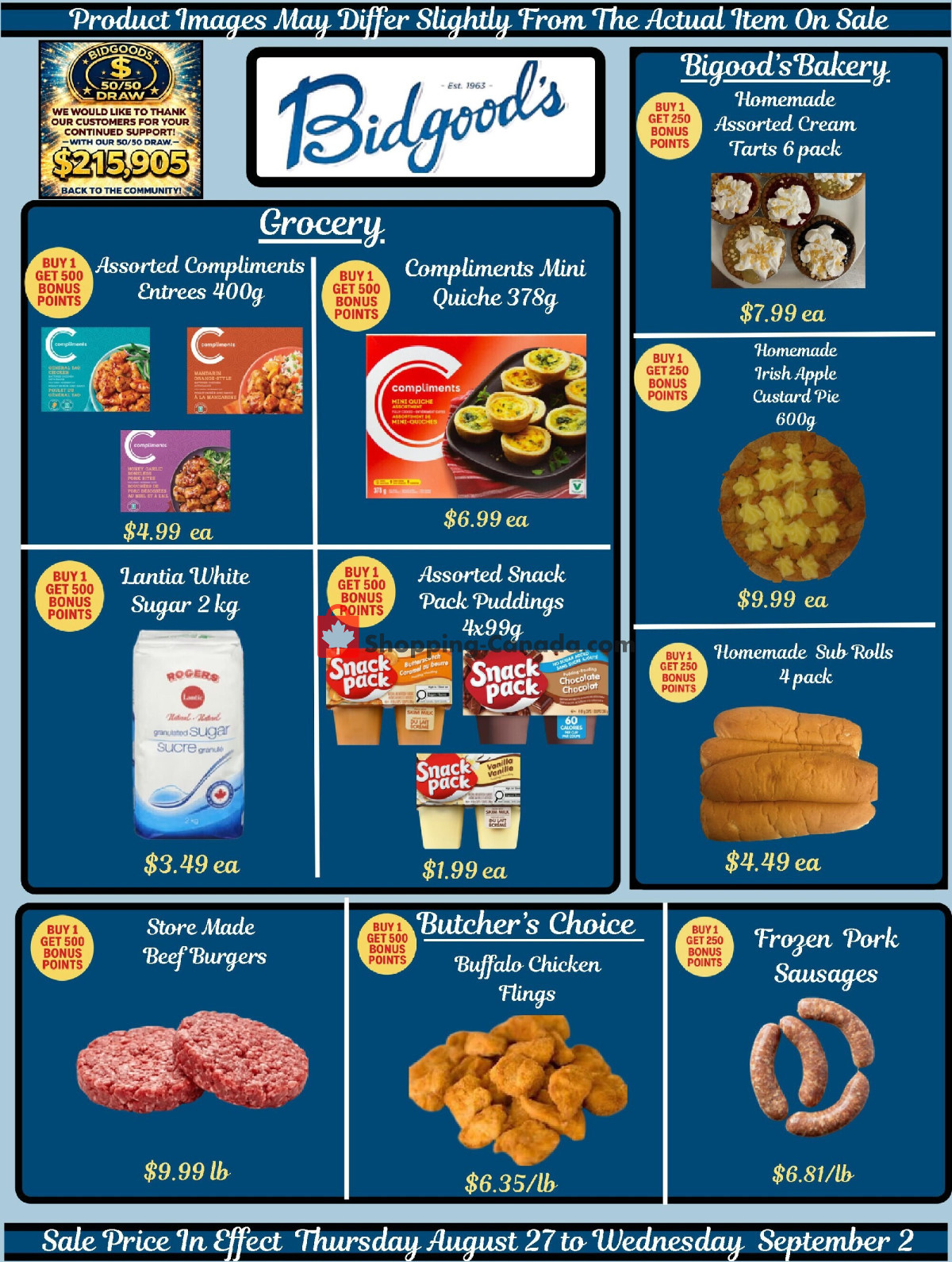 First page of Bidgood's Supermarket flyer - preview - from Thursday August 27, 2026 to Wednesday September 2, 2026
