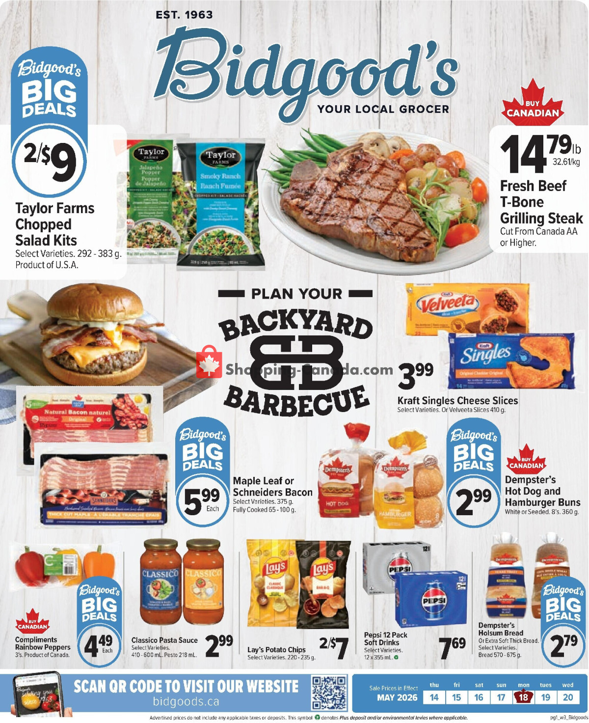 Bidgood's Supermarket flyer from Friday May 1, 2026 to Sunday May 31, 2026 - page 1