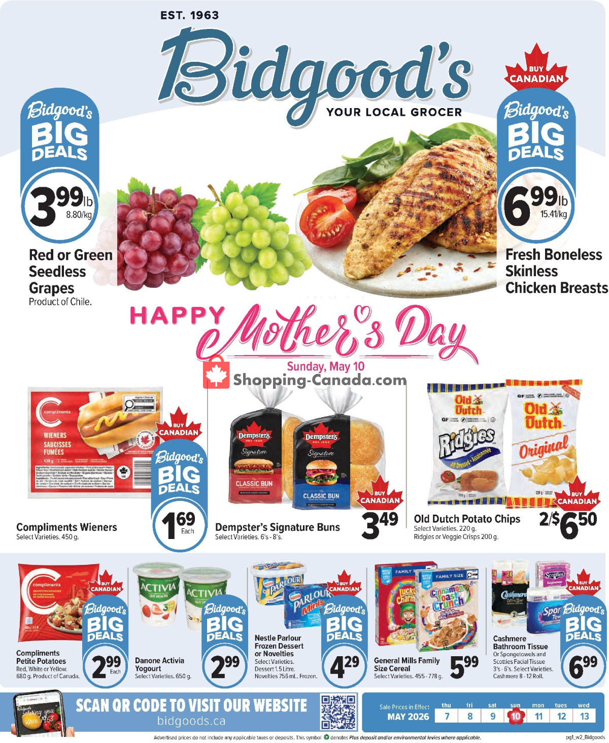 Bidgood's Supermarket flyer from Wednesday May 6, 2026 to Sunday May 10, 2026 - page 1