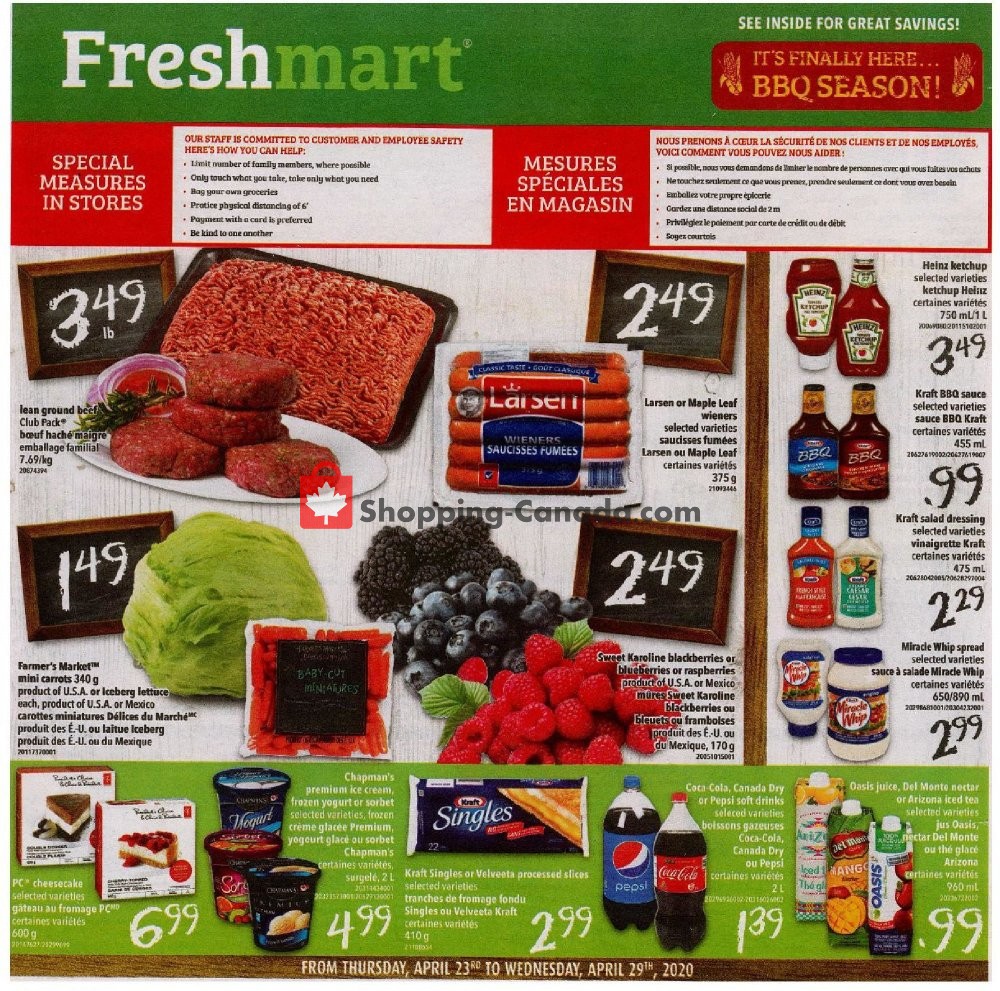 Bidgood's Supermarket flyer from Thursday April 23, 2020 to Wednesday April 29, 2020 - page 1
