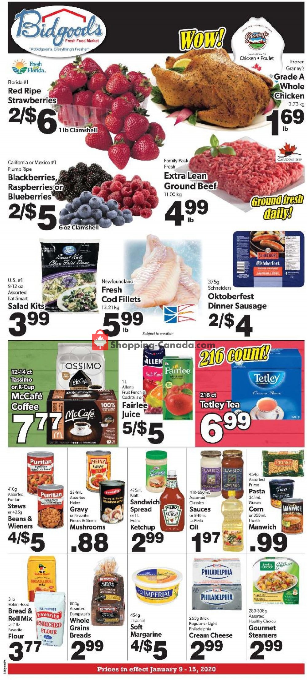 Bidgood's Supermarket flyer from Thursday January 9, 2020 to Wednesday January 15, 2020 - page 1