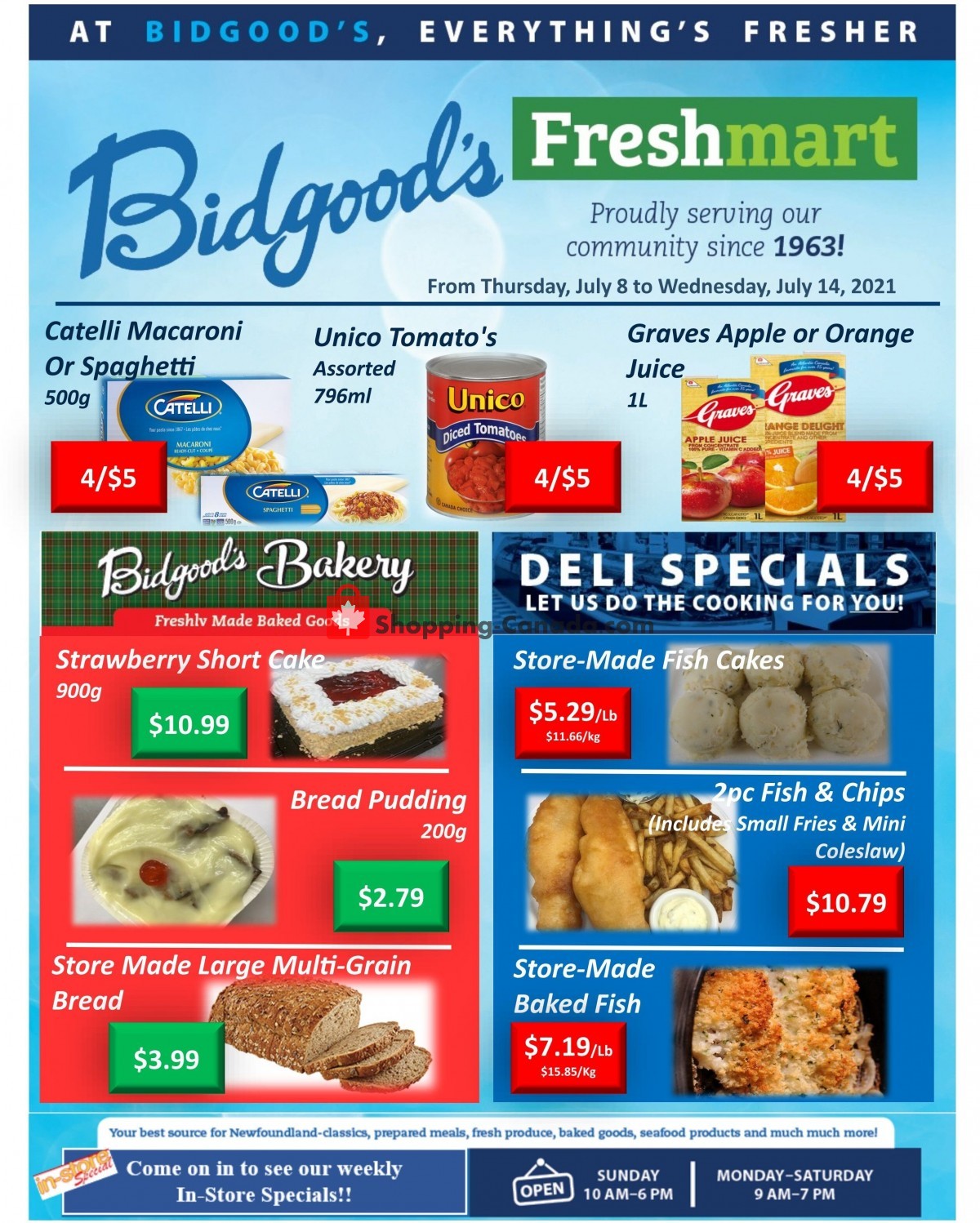 Bidgood's Supermarket flyer from Thursday July 8, 2021 to Wednesday July 14, 2021 - page 1