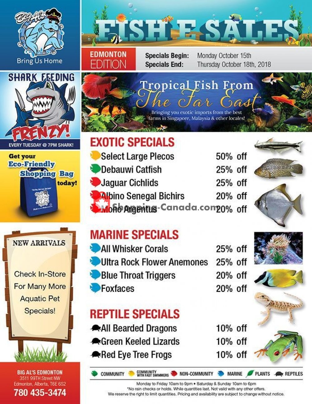Big Al's flyer from Monday October 15, 2018 to Thursday October 18, 2018 - page 1