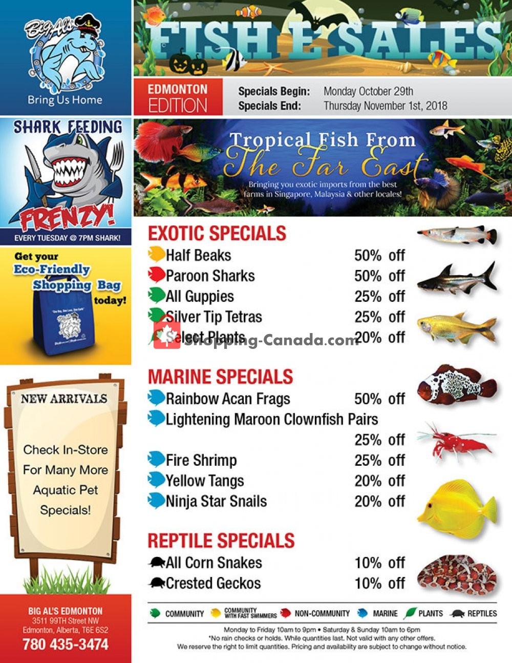 Big Al's flyer from Monday October 29, 2018 to Thursday November 1, 2018 - page 1