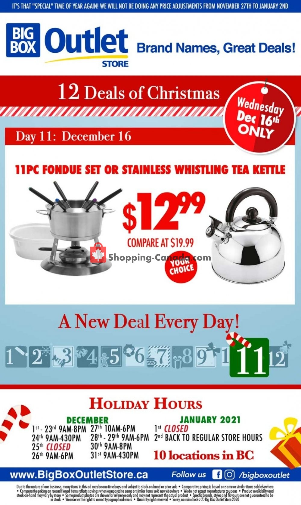 Big Box Outlet Store flyer from Wednesday December 16, 2020 to Wednesday December 16, 2020 - page 1