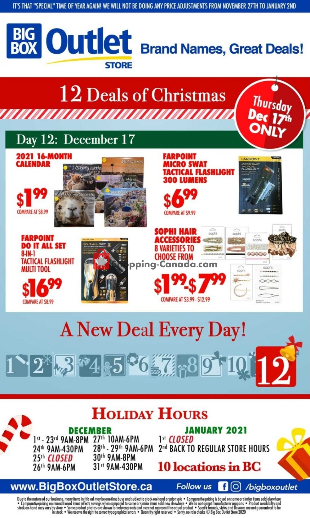 Big Box Outlet Store flyer from Thursday December 17, 2020 to Thursday December 17, 2020 - page 1