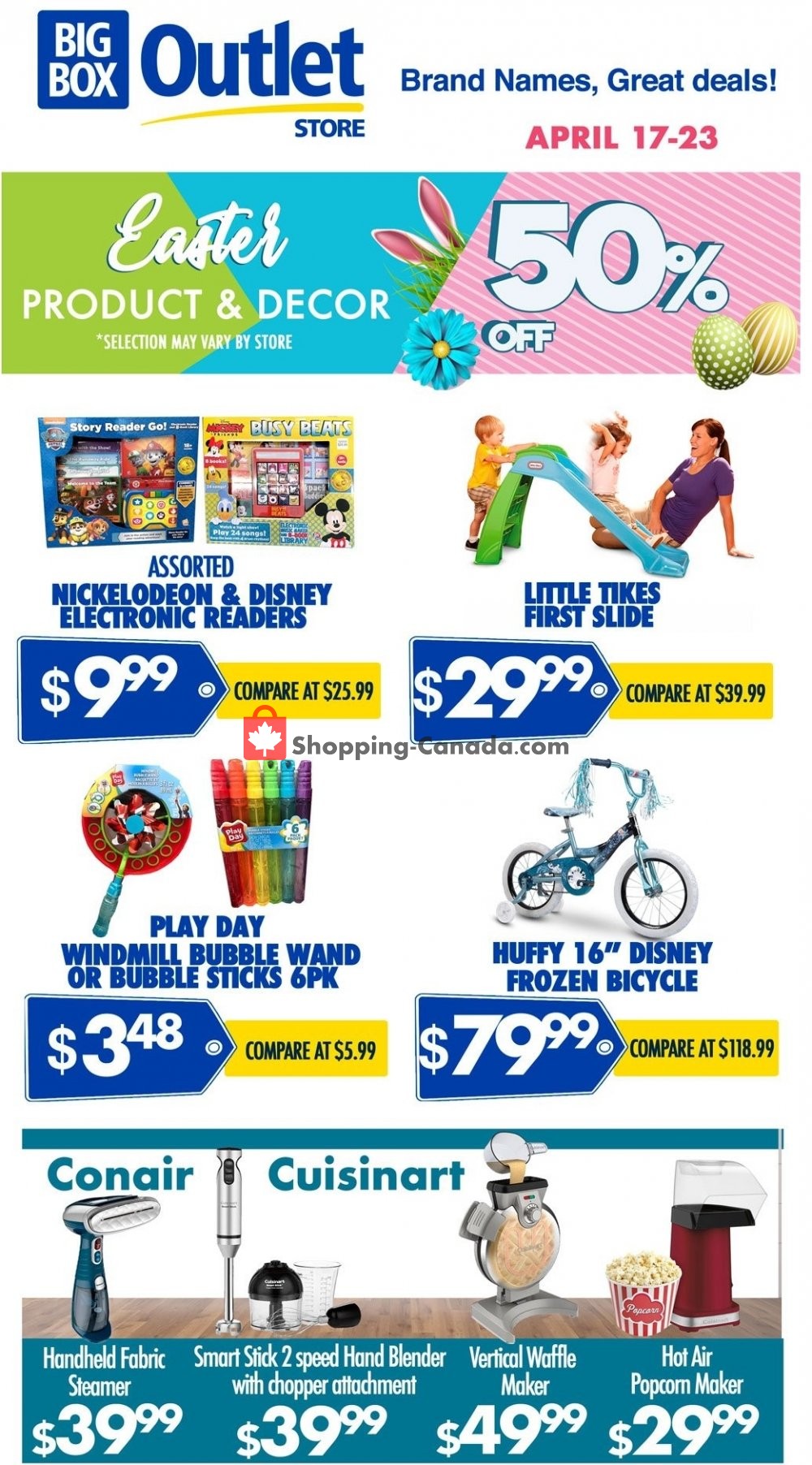Big Box Outlet Store flyer from Wednesday April 17, 2019 to Tuesday April 23, 2019 - page 1