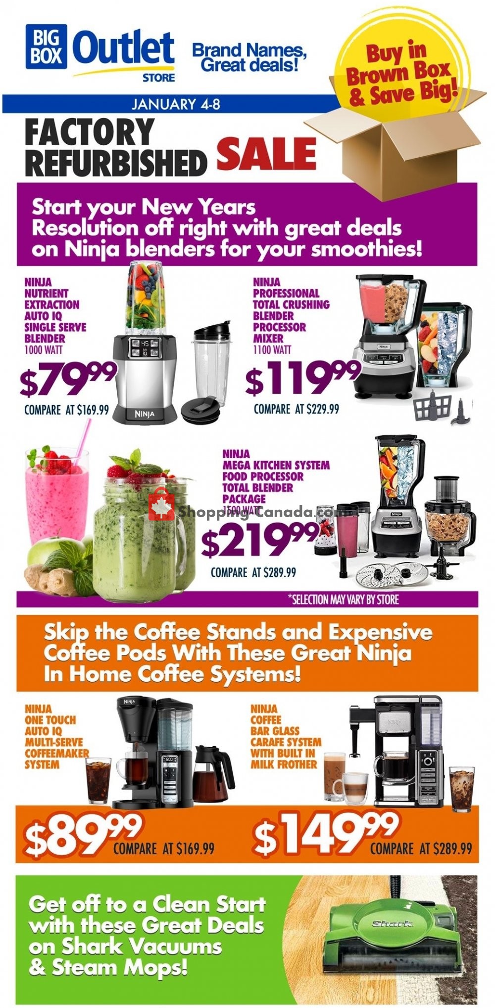 Big Box Outlet Store flyer from Friday January 4, 2019 to Tuesday January 8, 2019 - page 1