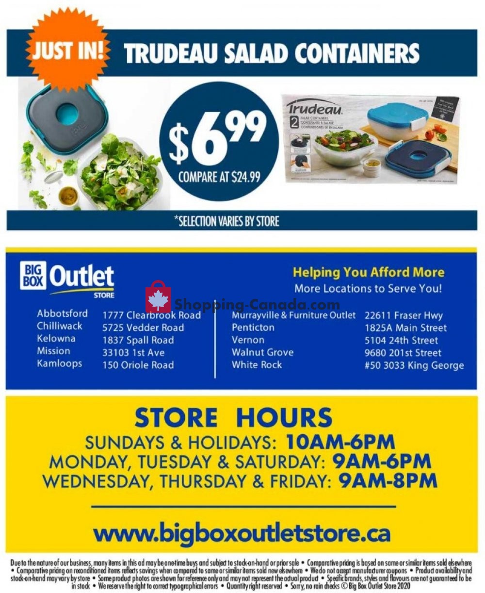Big Box Outlet Store flyer from Wednesday October 14, 2020 to Tuesday October 20, 2020 - page 4