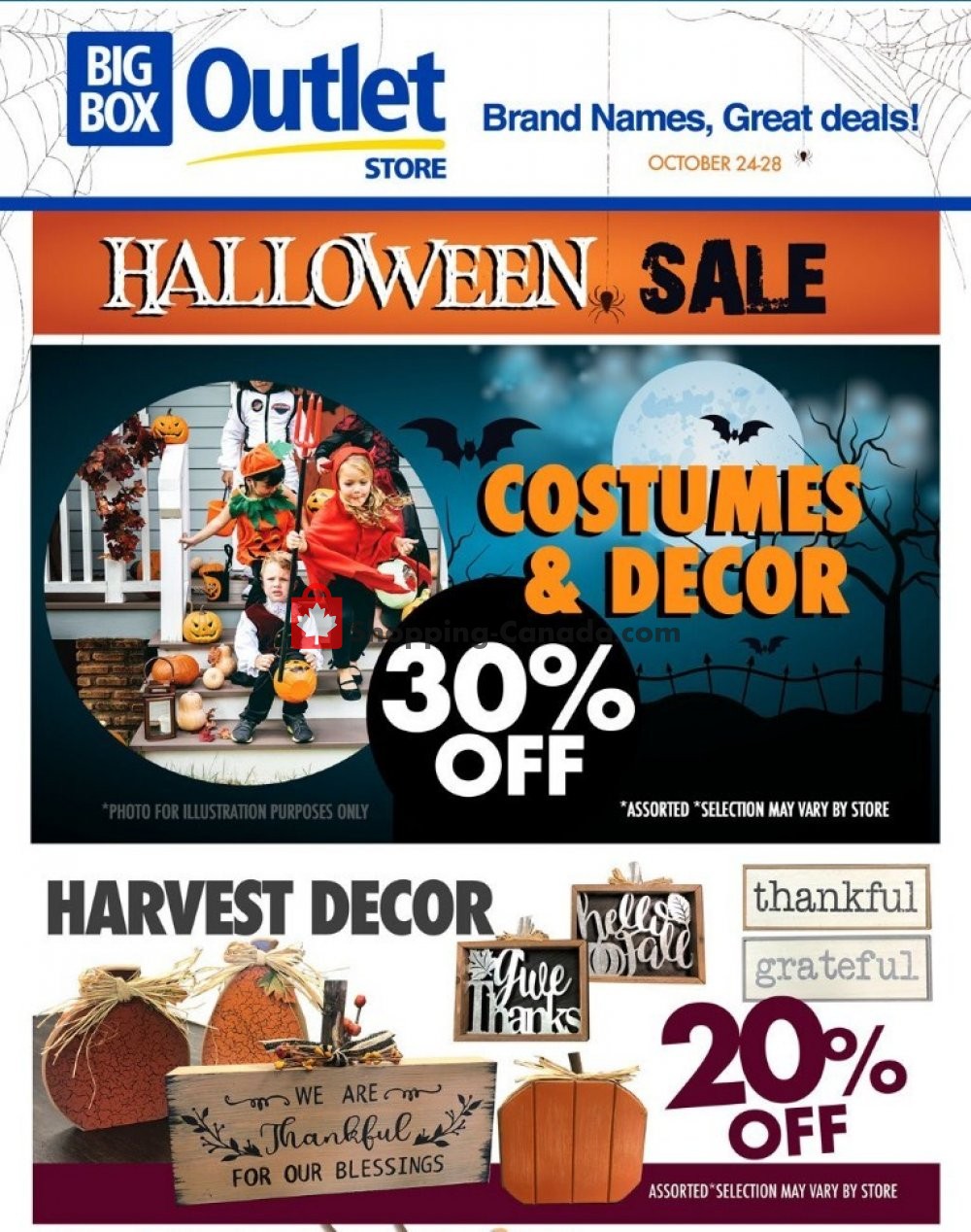 Big Box Outlet Store flyer from Wednesday October 24, 2018 to Sunday October 28, 2018 - page 1