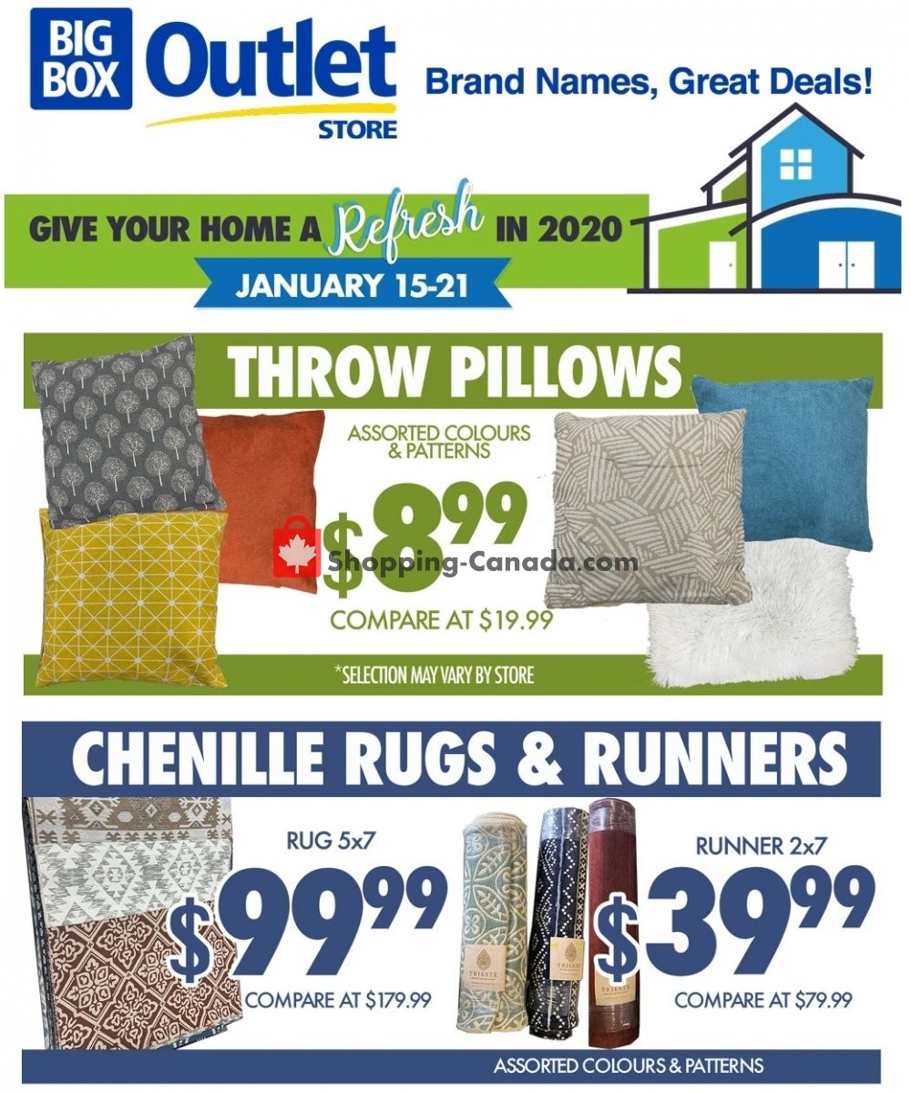 Big Box Outlet Store flyer from Wednesday January 15, 2020 to Tuesday January 21, 2020 - page 1