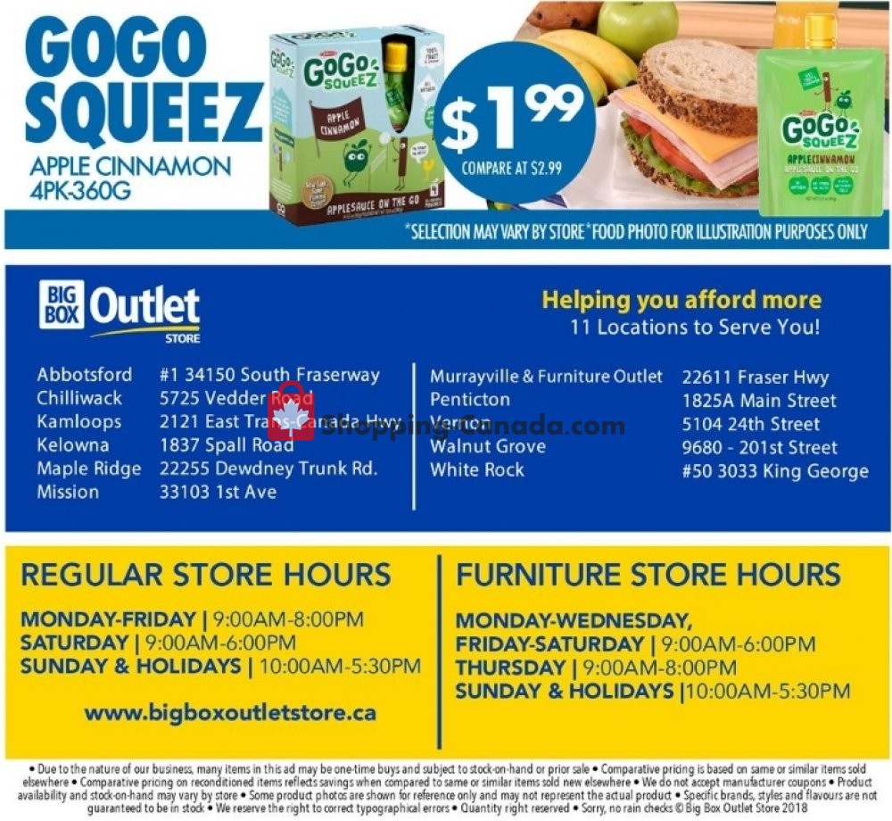 Big Box Outlet Store flyer from Wednesday October 17, 2018 to Tuesday October 23, 2018 - page 3
