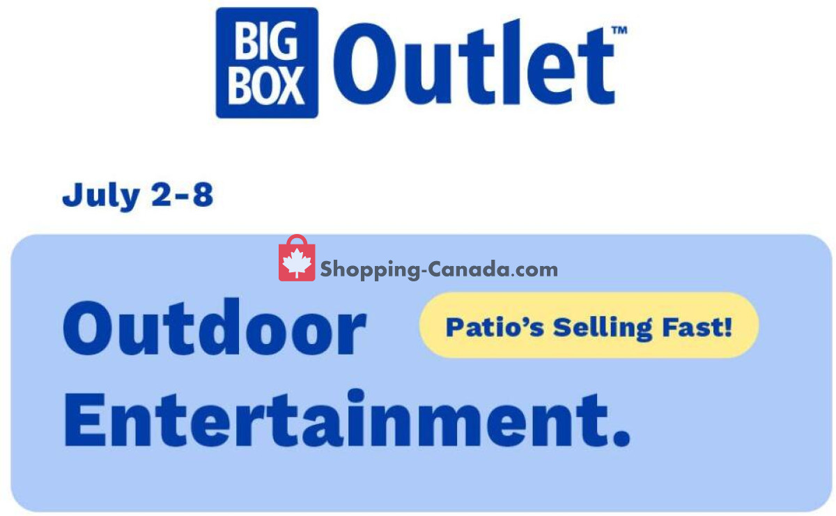 Big Box Outlet Store flyer from Thursday July 2, 2026 to Wednesday July 8, 2026 - page 1