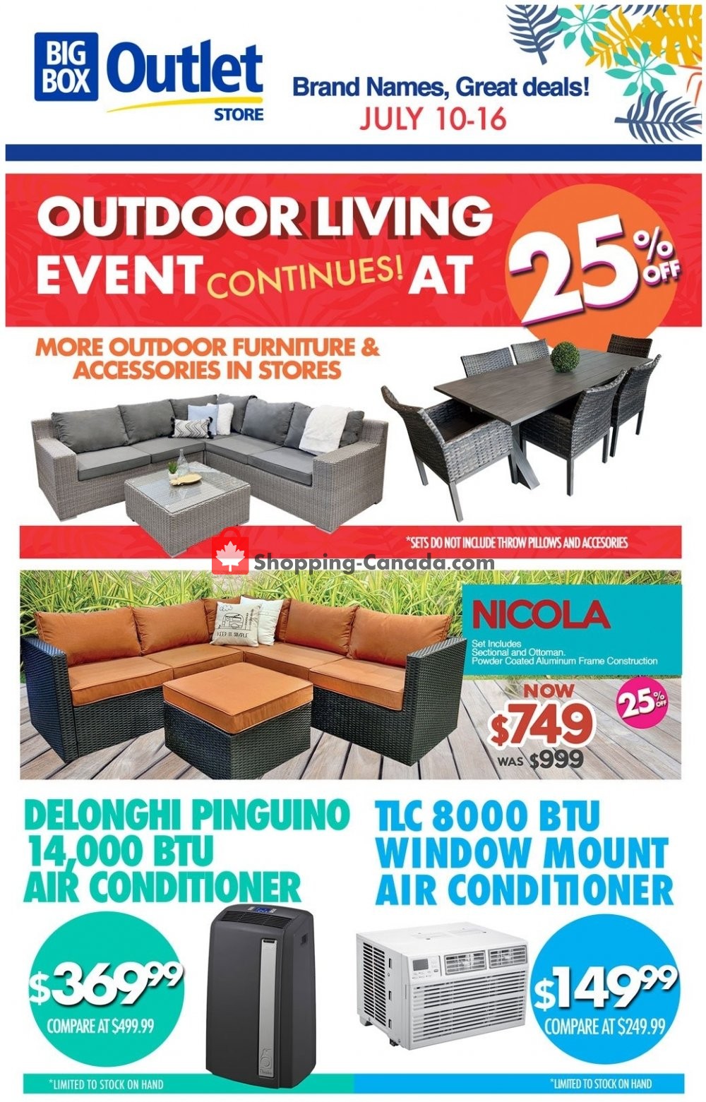 Big Box Outlet Store flyer from Wednesday July 10, 2019 to Tuesday July 16, 2019 - page 1