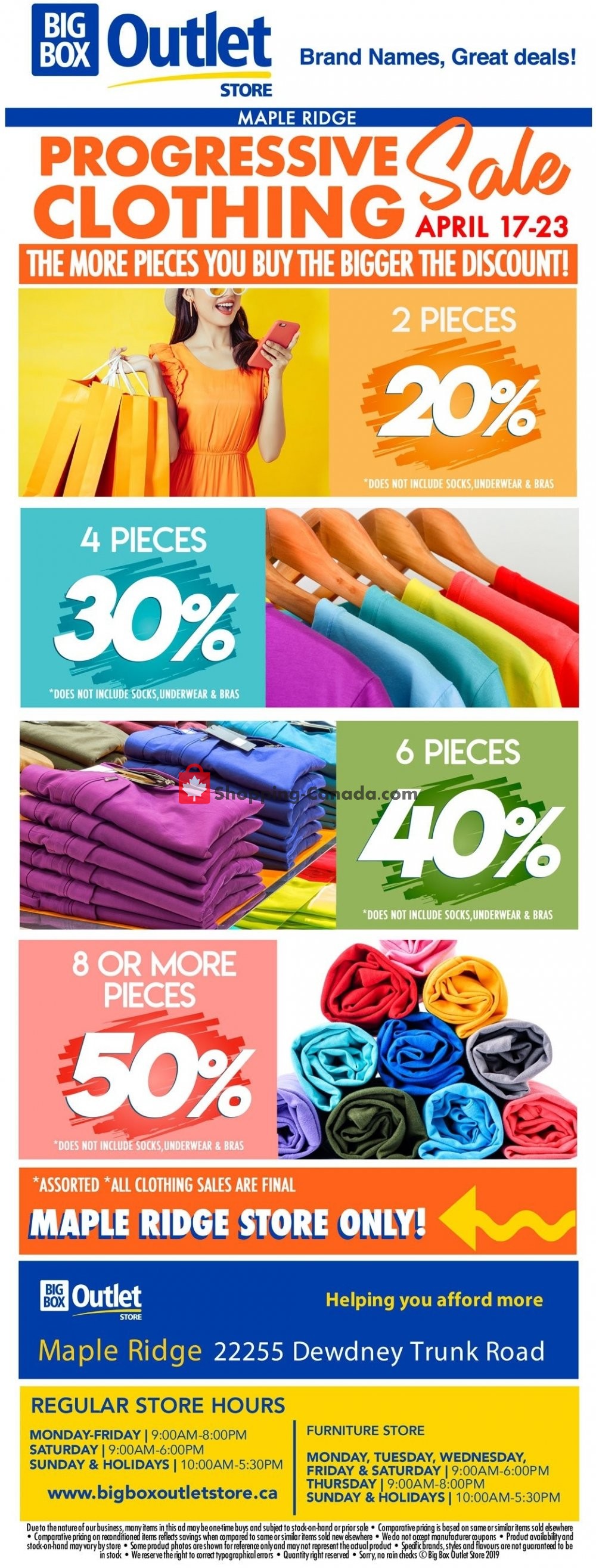 Big Box Outlet Store flyer from Wednesday April 17, 2019 to Tuesday April 23, 2019 - page 1