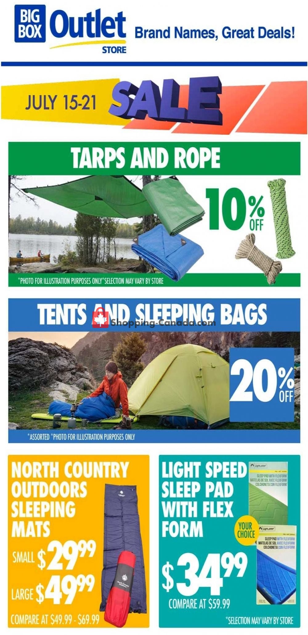 Big Box Outlet Store flyer from Wednesday July 15, 2020 to Tuesday July 21, 2020 - page 1