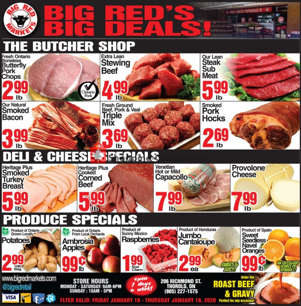 Big Red Markets flyer from Friday January 10, 2020 to Thursday January 16, 2020 - page 1