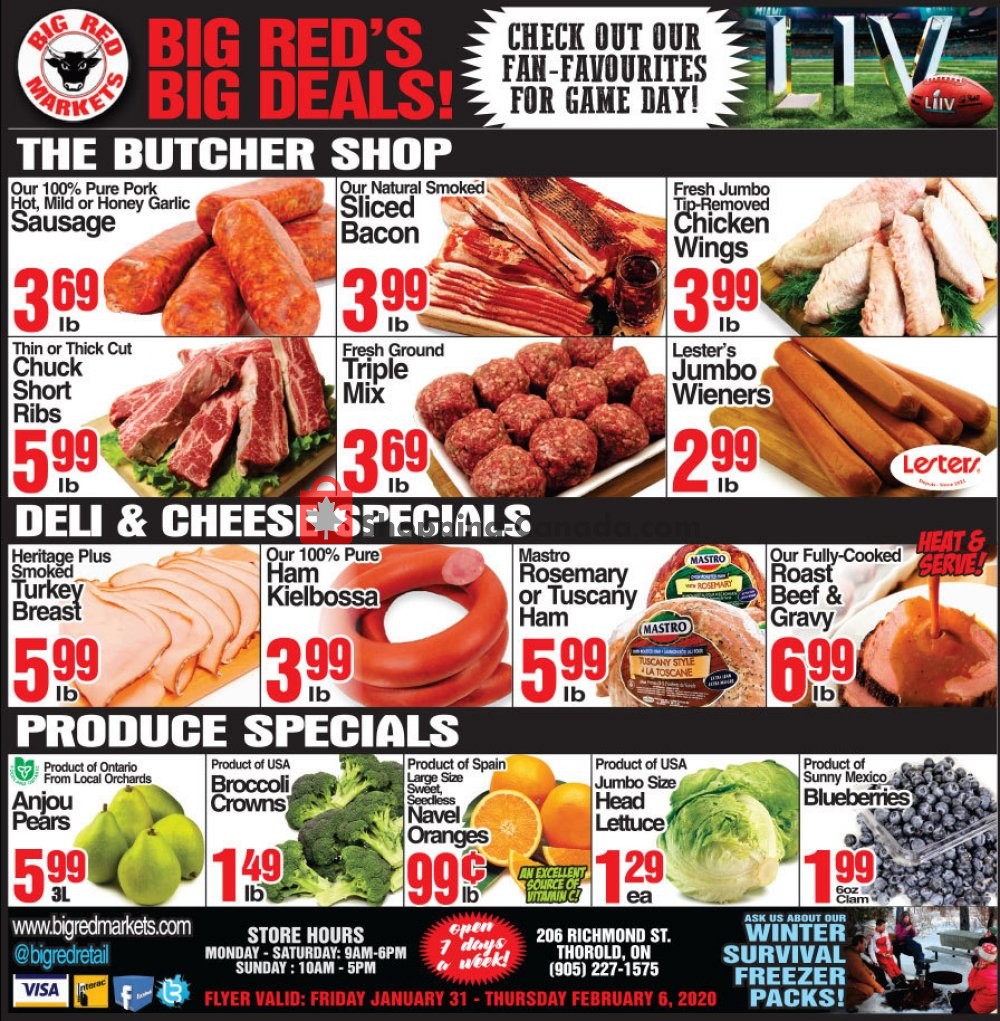 Big Red Markets flyer from Friday January 31, 2020 to Thursday February 6, 2020 - page 1