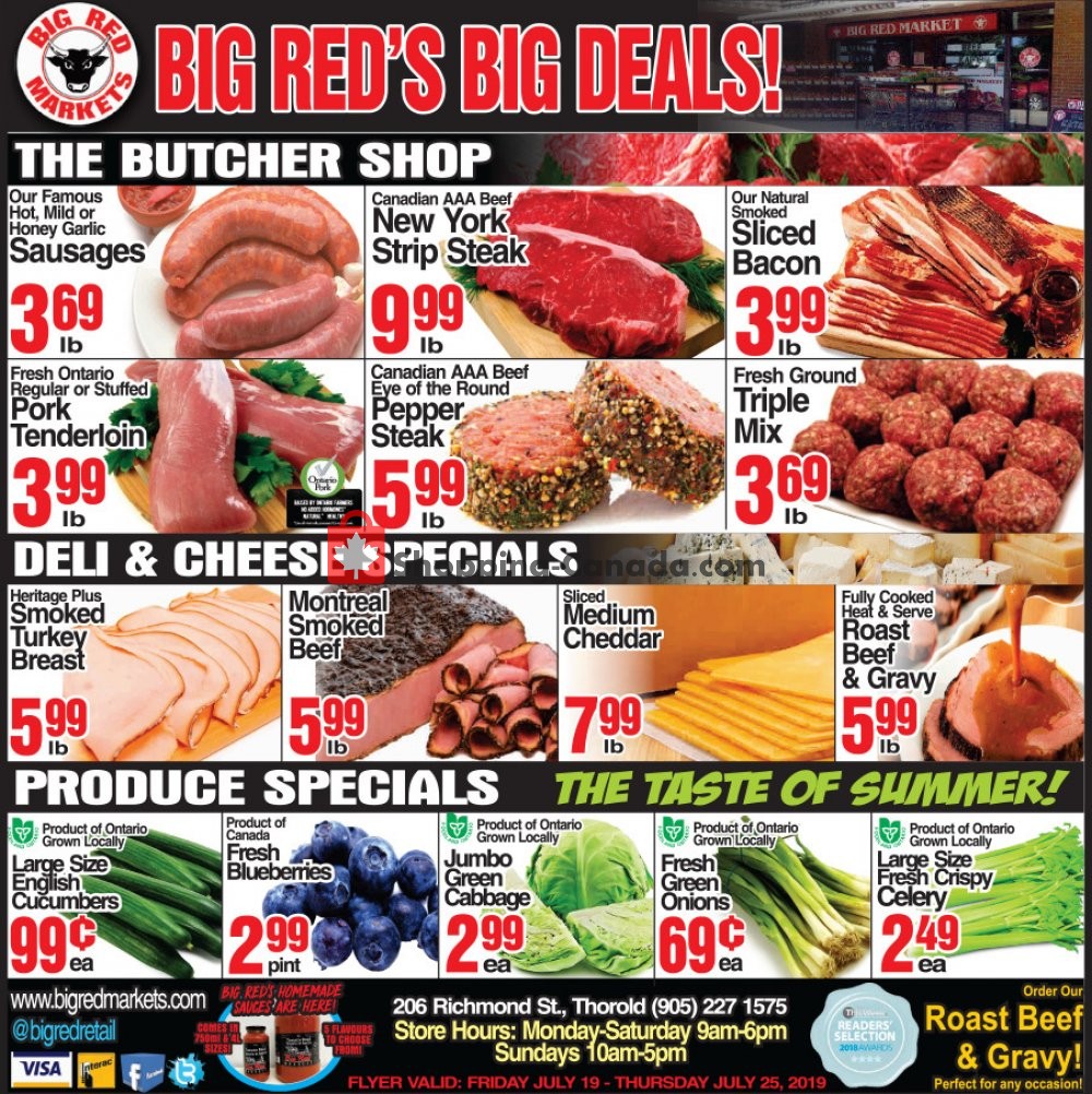 Big Red Markets flyer from Friday July 19, 2019 to Thursday July 25, 2019 - page 1