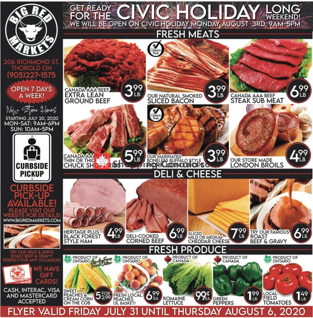 Big Red Markets flyer from Friday July 31, 2020 to Thursday August 6, 2020 - page 1
