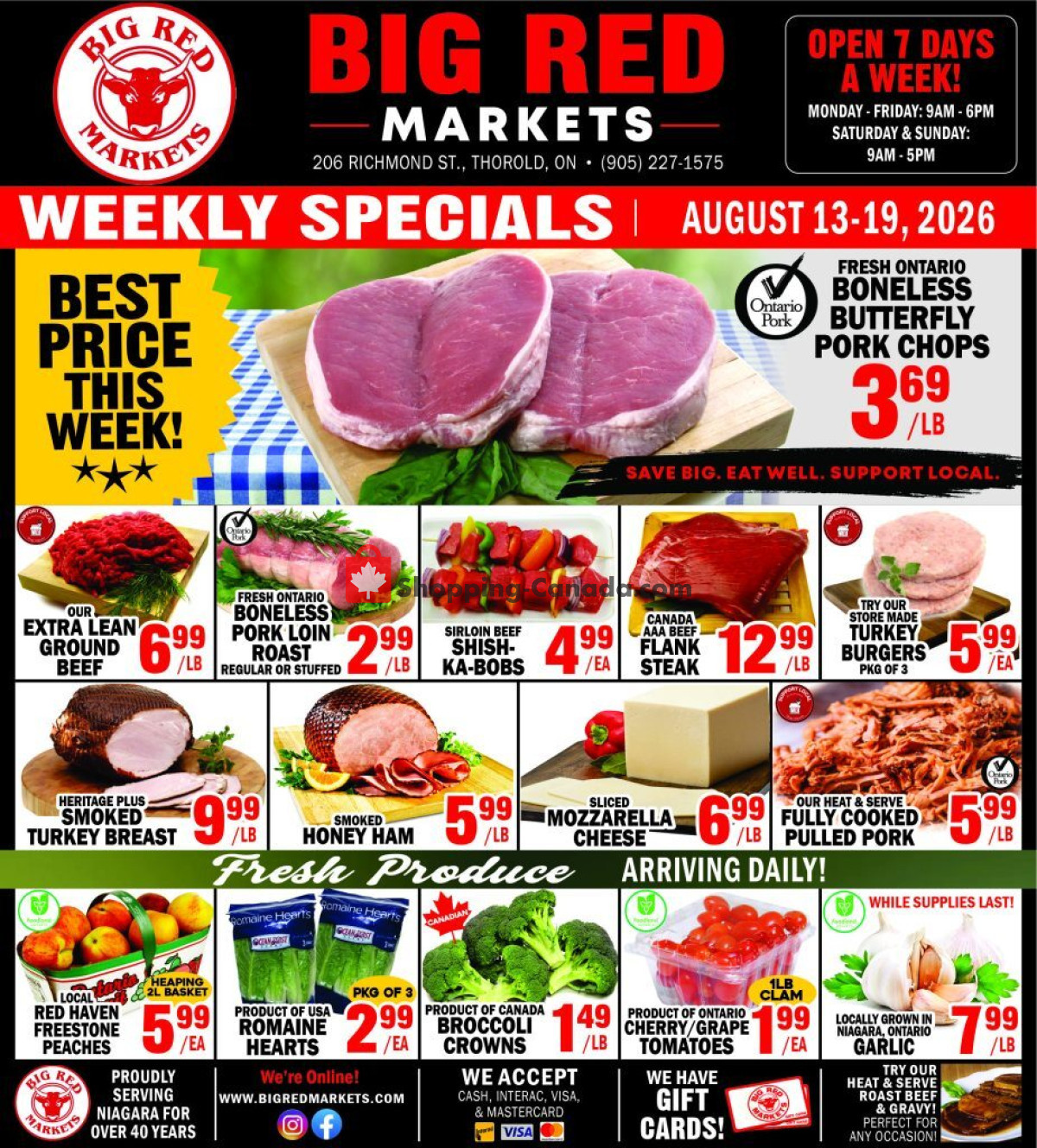 Big Red Markets flyer from Thursday August 13, 2026 to Wednesday August 19, 2026 - page 1