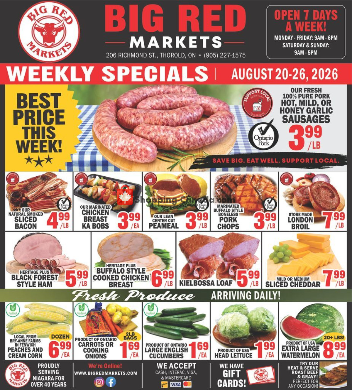 Big Red Markets flyer from Thursday August 20, 2026 to Wednesday August 26, 2026 - page 1