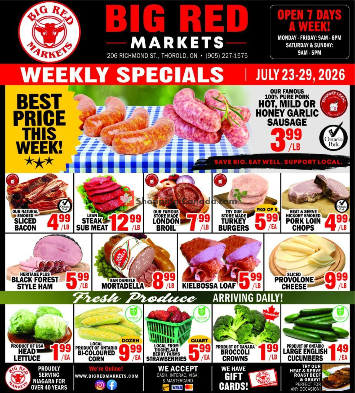Big Red Markets flyer from Thursday July 23, 2026 to Wednesday July 29, 2026 - page 1