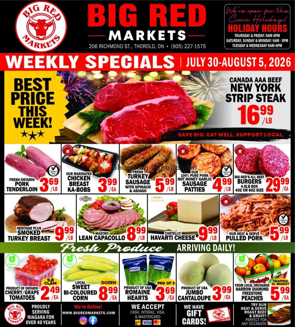 Big Red Markets flyer from Thursday July 30, 2026 to Wednesday August 5, 2026 - page 1