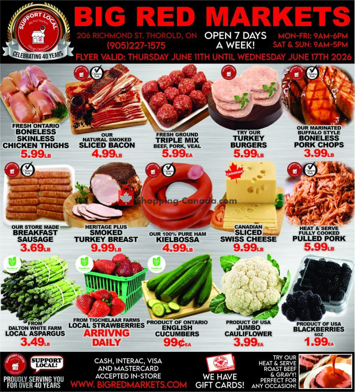 Big Red Markets flyer from Thursday June 11, 2026 to Wednesday June 17, 2026 - page 1
