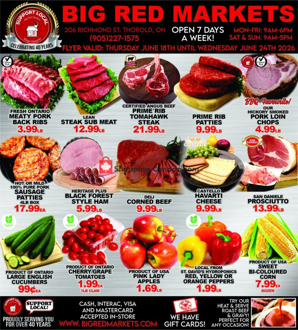 Big Red Markets flyer from Thursday June 18, 2026 to Wednesday June 24, 2026 - page 1