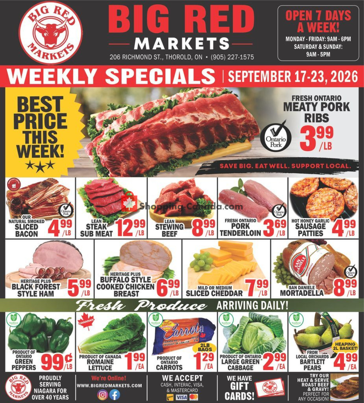 Big Red Markets flyer from Thursday September 17, 2026 to Wednesday September 23, 2026 - page 1