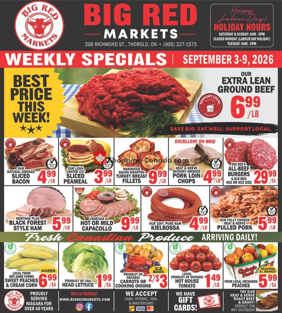 Big Red Markets flyer from Thursday September 3, 2026 to Wednesday September 9, 2026 - page 1
