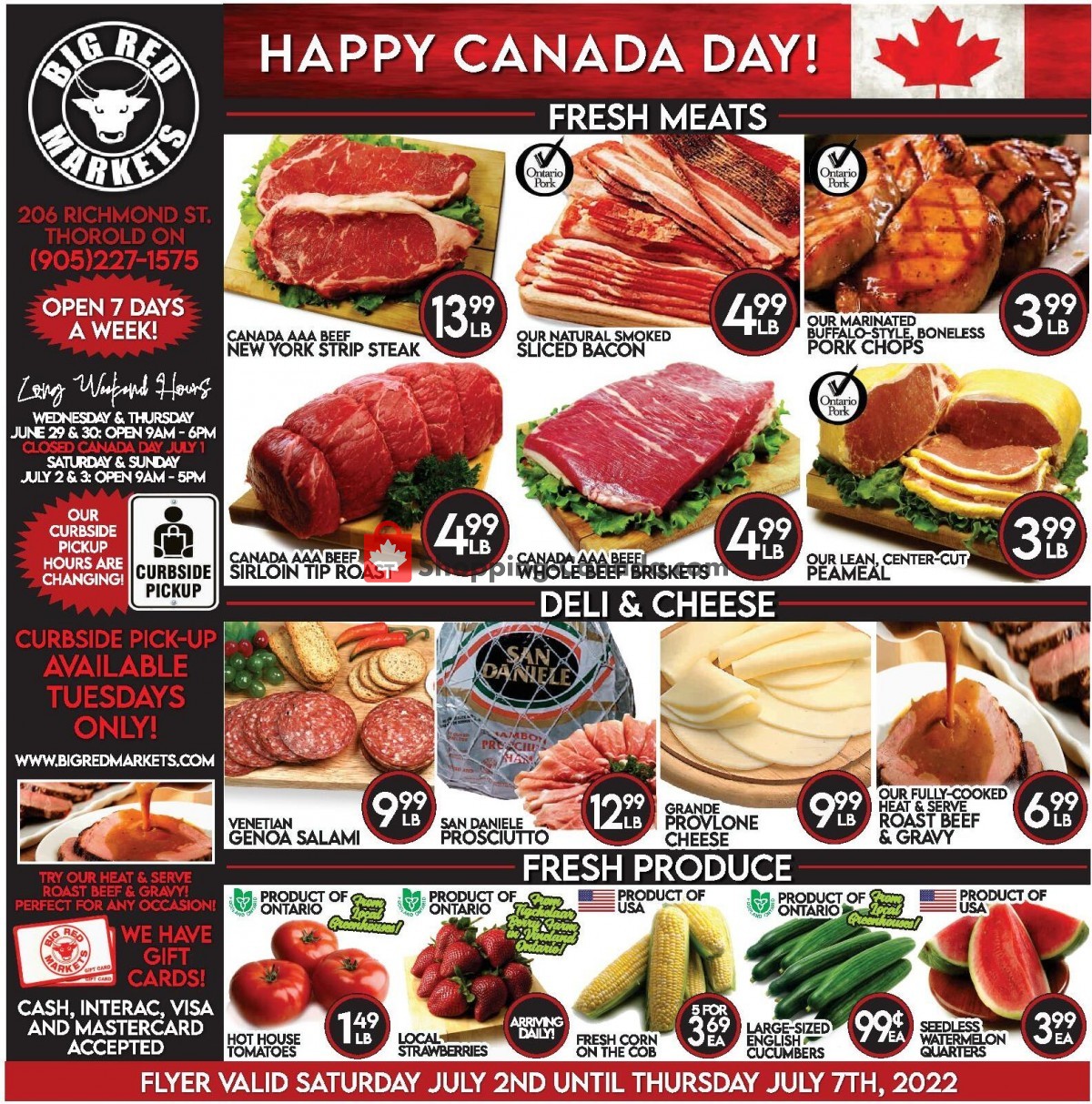 Big Red Markets flyer from Saturday July 2, 2022 to Thursday July 7, 2022 - page 1