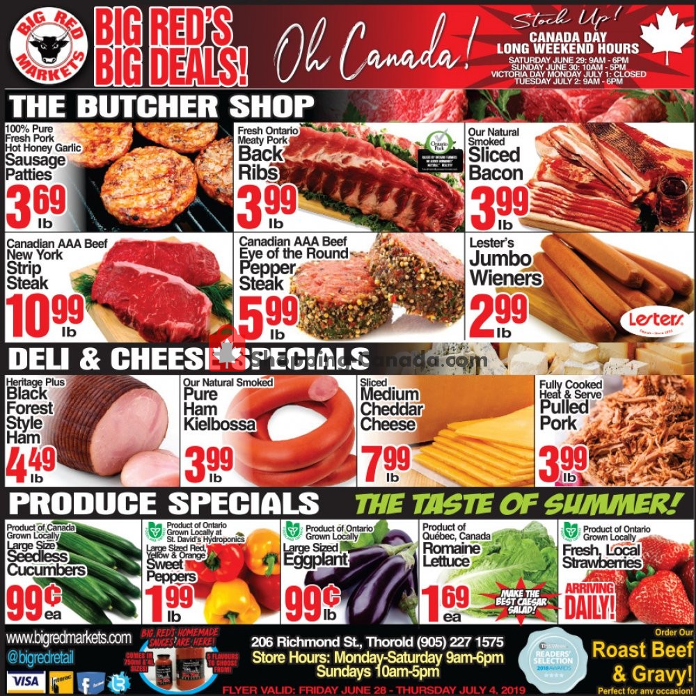Big Red Markets flyer from Friday June 28, 2019 to Thursday July 4, 2019 - page 1