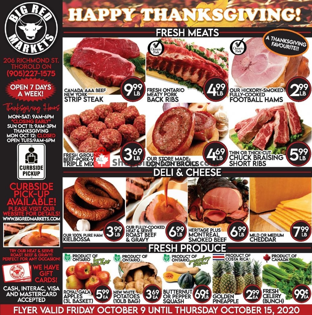 Big Red Markets flyer from Friday October 9, 2020 to Thursday October 15, 2020 - page 1