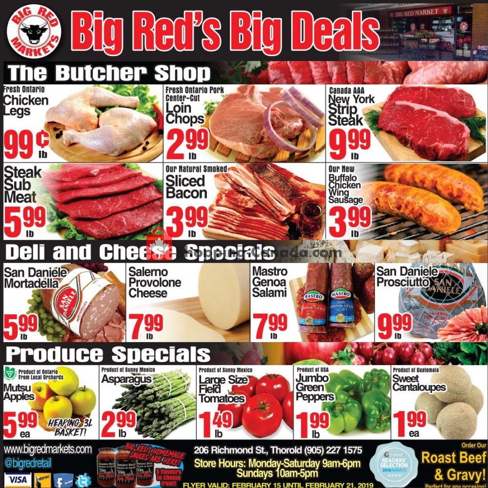 Big Red Markets flyer from Friday February 15, 2019 to Thursday February 21, 2019 - page 1