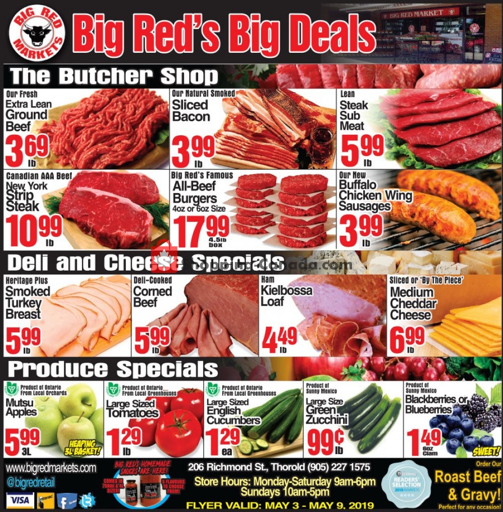 Big Red Markets flyer from Friday May 3, 2019 to Thursday May 9, 2019 - page 1