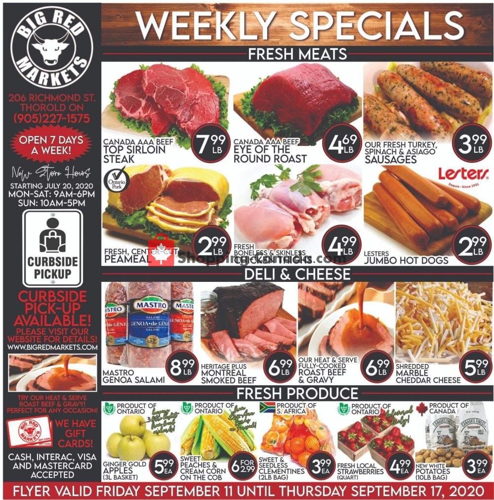 Big Red Markets flyer from Friday September 11, 2020 to Thursday September 17, 2020 - page 1