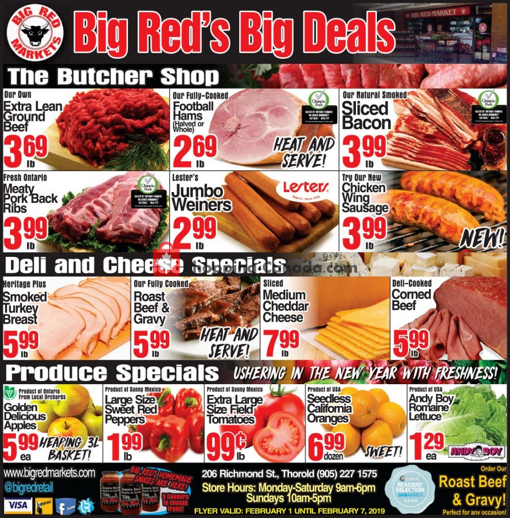 Big Red Markets flyer from Friday February 1, 2019 to Thursday February 7, 2019 - page 1