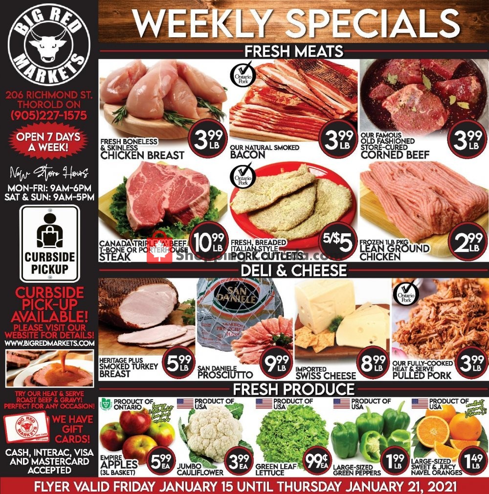 Big Red Markets flyer from Friday January 15, 2021 to Thursday January 21, 2021 - page 1