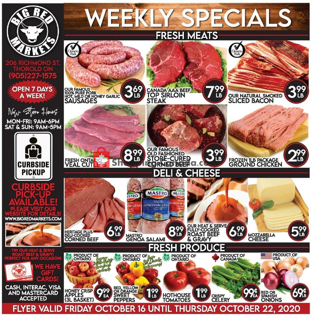 Big Red Markets flyer from Friday October 16, 2020 to Thursday October 22, 2020 - page 1