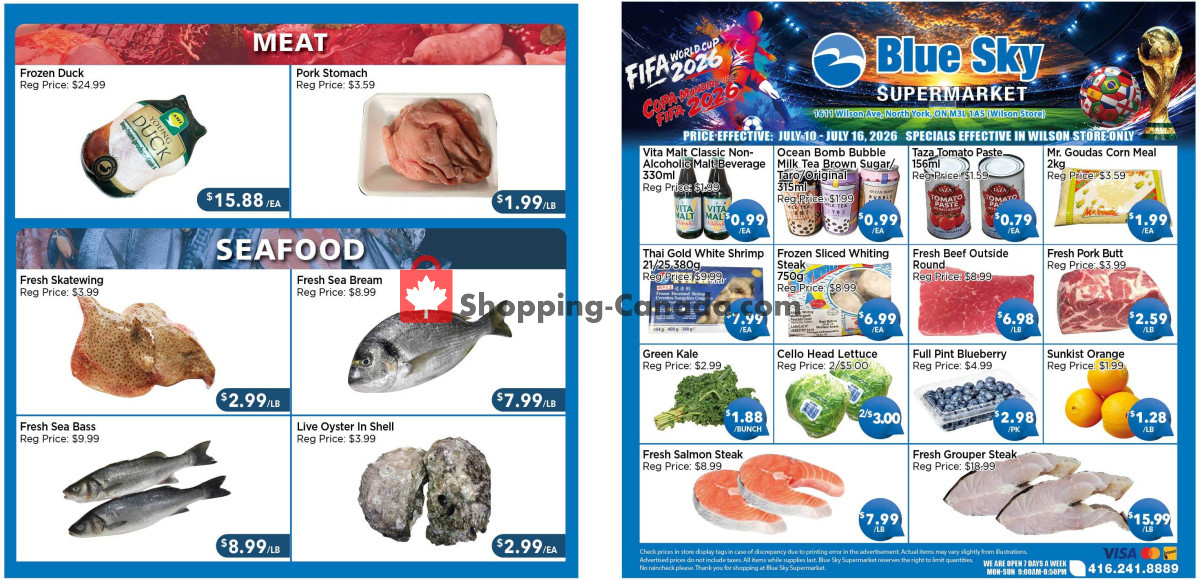 Blue Sky Supermarket flyer from Friday July 10, 2026 to Thursday July 16, 2026 - page 1