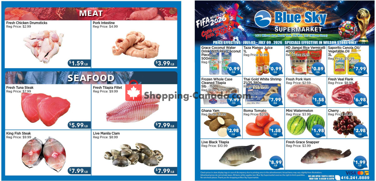 Blue Sky Supermarket flyer from Friday July 3, 2026 to Thursday July 9, 2026 - page 1