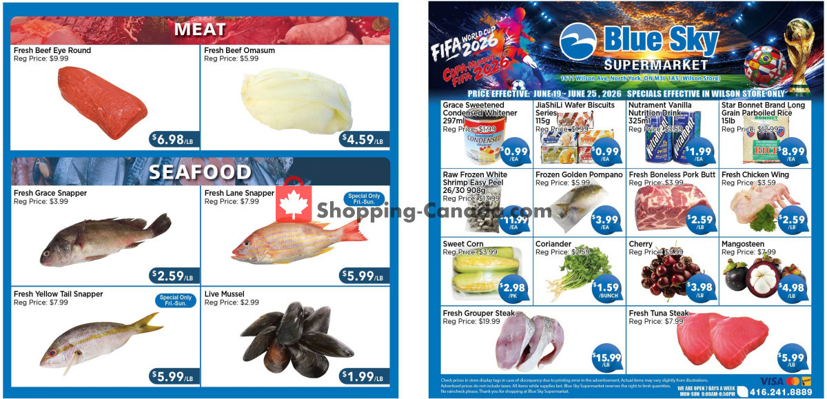 Blue Sky Supermarket flyer from Friday June 19, 2026 to Thursday June 25, 2026 - page 1