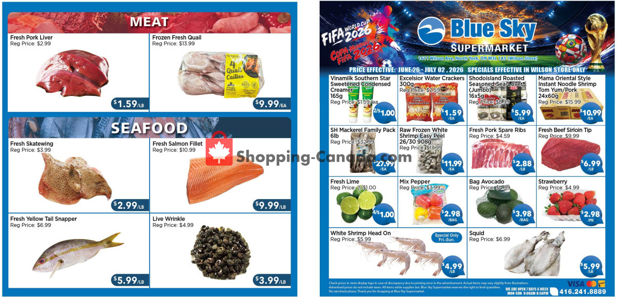 Blue Sky Supermarket flyer from Friday June 26, 2026 to Thursday July 2, 2026 - page 1
