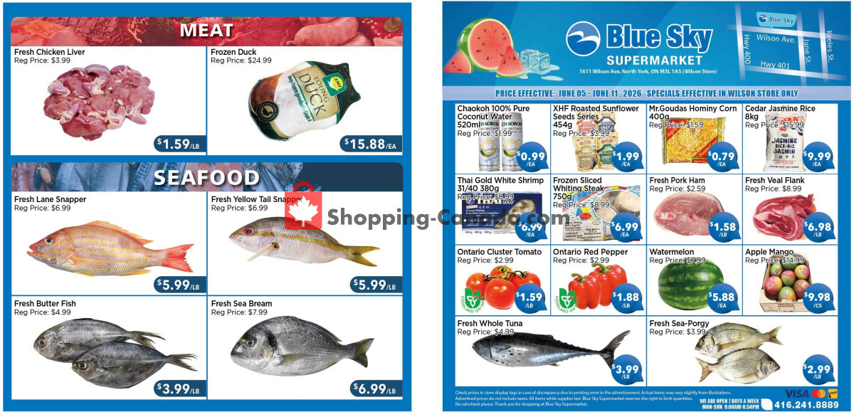 Blue Sky Supermarket flyer from Friday June 5, 2026 to Thursday June 11, 2026 - page 1