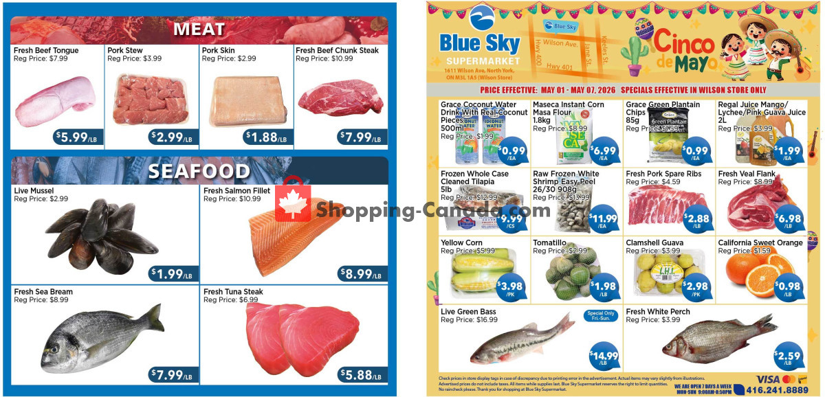 Blue Sky Supermarket flyer from Friday May 1, 2026 to Thursday May 7, 2026 - page 1