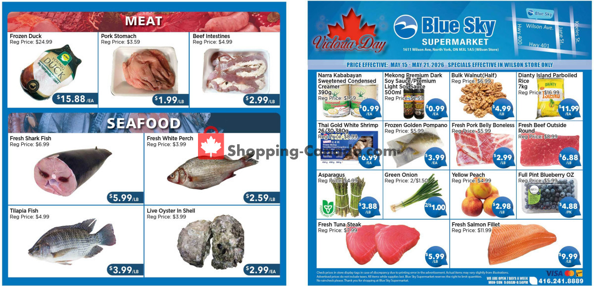 Blue Sky Supermarket flyer from Friday May 15, 2026 to Thursday May 21, 2026 - page 1