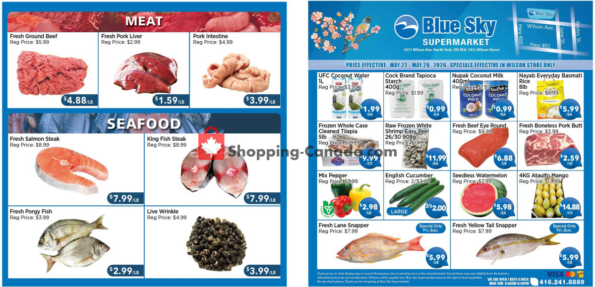 Blue Sky Supermarket flyer from Friday May 22, 2026 to Thursday May 28, 2026 - page 1