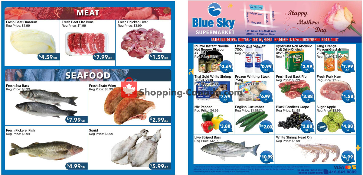 Blue Sky Supermarket flyer from Friday May 8, 2026 to Thursday May 14, 2026 - page 1
